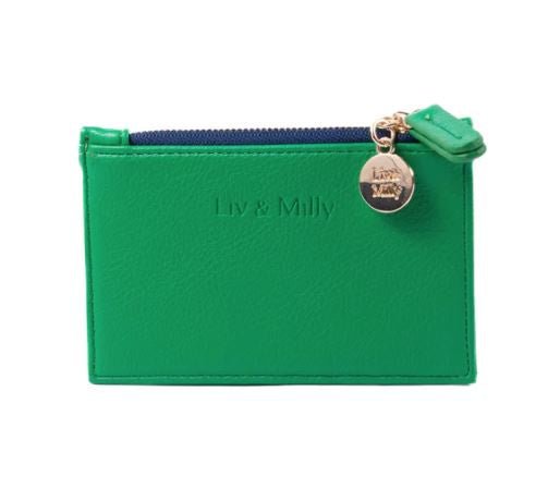 Card Wallet - Green | Liv & Milly | Women's Accessories | Thirty 16 Williamstown