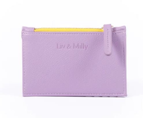 Card Wallet - Pastel Purple | Liv & Milly | Women's Accessories | Thirty 16 Williamstown