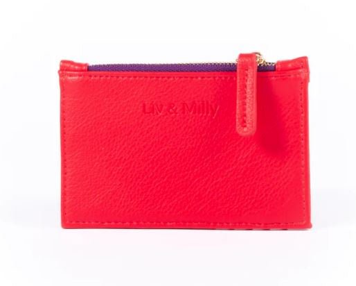 Card Wallet - Red | Liv & Milly | Women's Accessories | Thirty 16 Williamstown