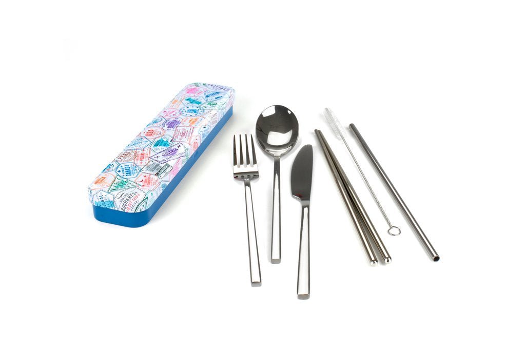Carry Your Own Cutlery - Passport Stamps | Retro Kitchen | Kitchen Accessories | Thirty 16 Williamstown