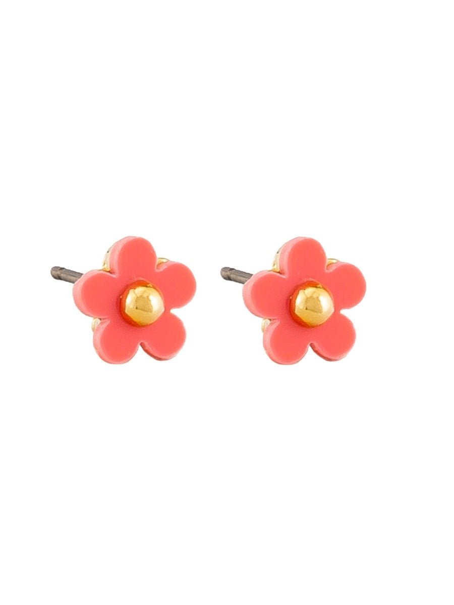 Coral Baby Flower Button Stud Earrings | Tiger Tree | Jewellery | Thirty 16 Williamstown