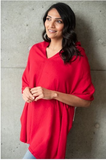 Cotton Cashmere Topper - Scarlet | Esperance &amp; Co | Hats, Scarves &amp; Gloves | Thirty 16 Williamstown
