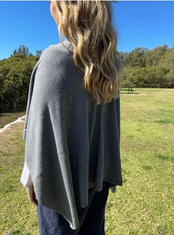 Cotton Cashmere Topper - Steel | Esperance & Co | Beanies, Scarves & Gloves | Thirty 16 Williamstown