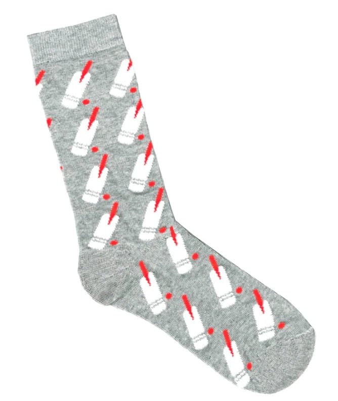 Cricket Bats Grey Patterned Socks | Lafitte | Socks For Him &amp; For Her | Thirty 16 Williamstown