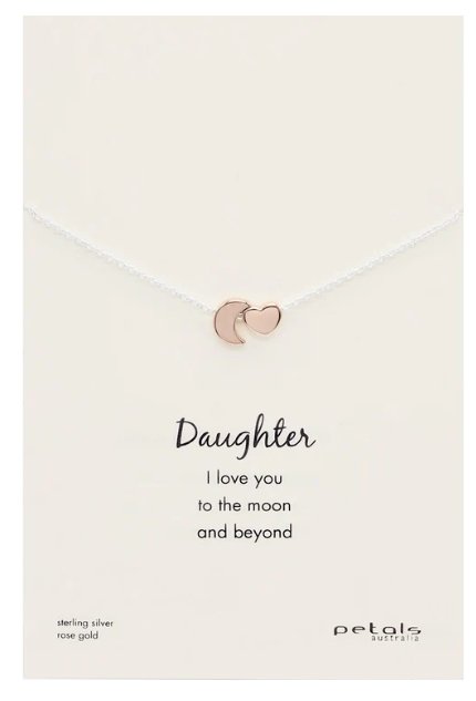 Heart sales moon necklace