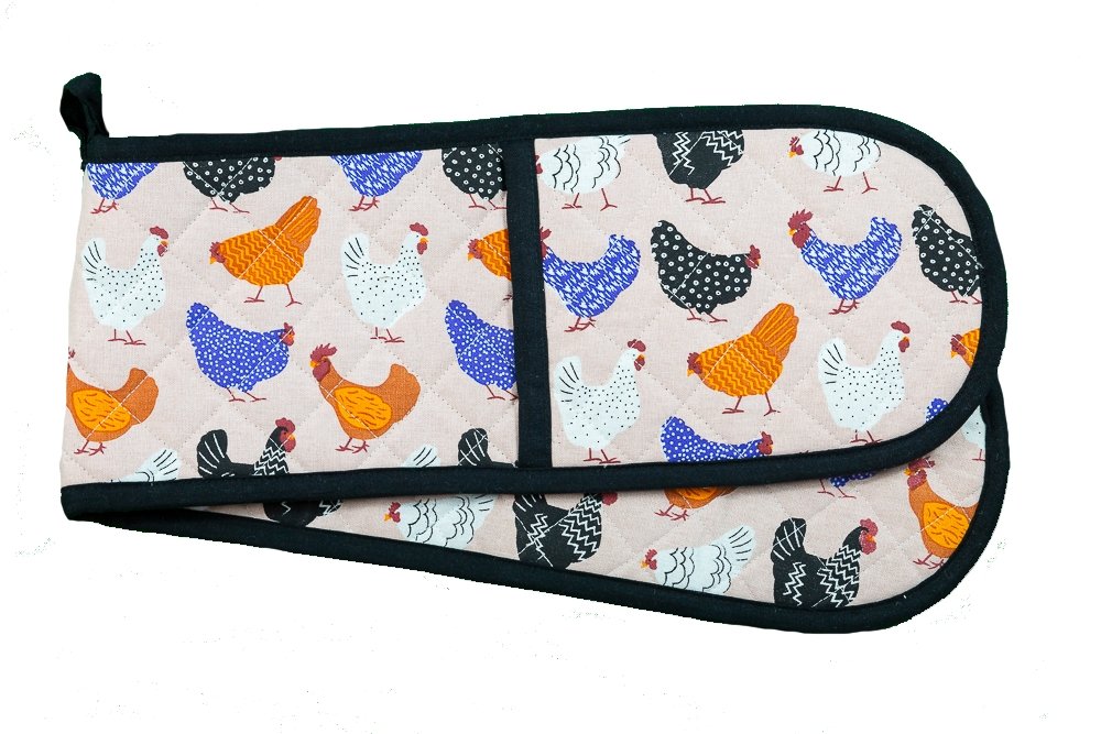 Double Oven Glove - Bright Hens | All Gifts Australia | Kitchen Accessories | Thirty 16 Williamstown