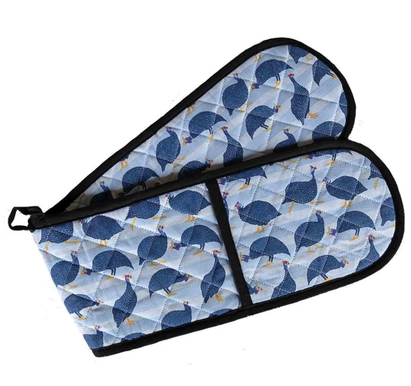 Double Oven Glove - Guinea Fowl | All Gifts Australia | Aprons, Mitts &amp; Tea Towels | Thirty 16 Williamstown
