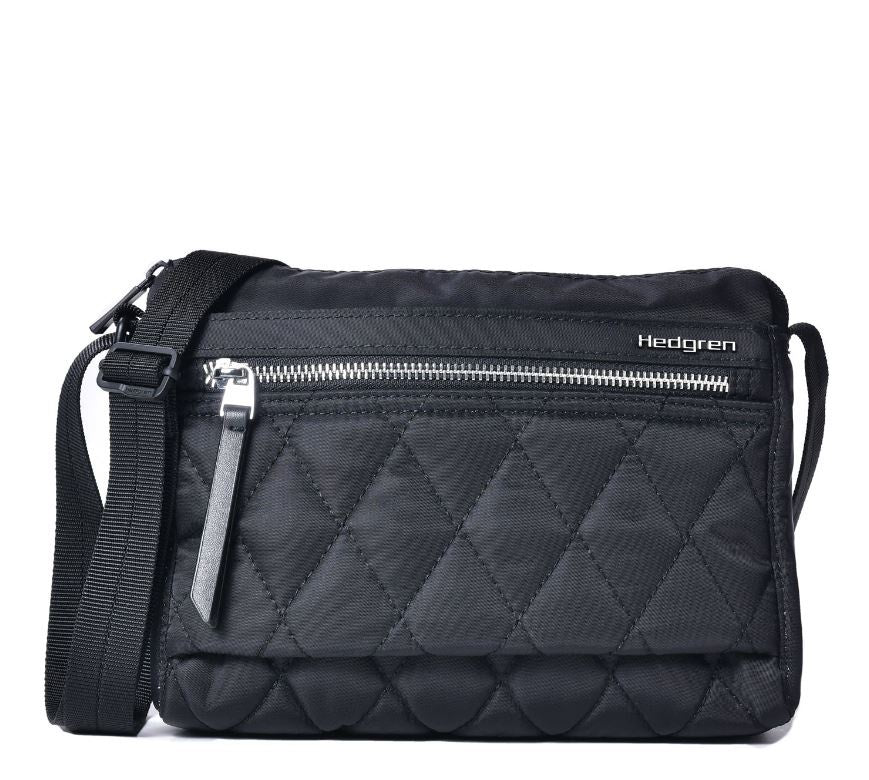 Eye Compact Crossbody Bag RFID - Quilted Black | Hedgren | Travel Bags | Thirty 16 Williamstown