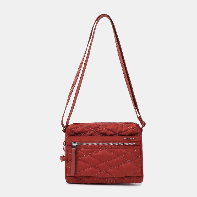 Eye Compact Crossbody Bag RFID - Quilted Brandy Brown | Hedgren | Travel Bags | Thirty 16 Williamstown