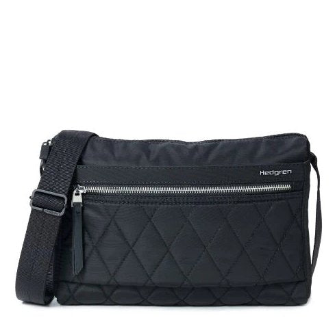 Eye Medium Crossbody Bag RDID - Quilted Black | Hedgren | Travel Bags | Thirty 16 Williamstown