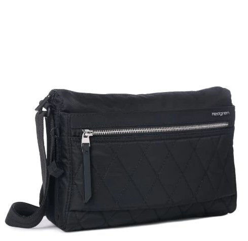 Eye Medium Crossbody Bag RDID - Quilted Black | Hedgren | Travel Bags | Thirty 16 Williamstown