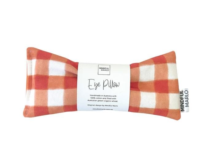 Eye Pillow - Gingham Tangerine | Mindful Marlo | Heat Packs, Eye Pillows & Masks | Thirty 16 Williamstown