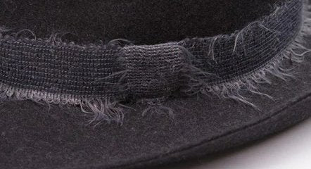 Felt Fedora Mohair Ribbon Hat - Charcoal | Travaux En Cours | Hats, Scarves &amp; Gloves | Thirty 16 Williamstown