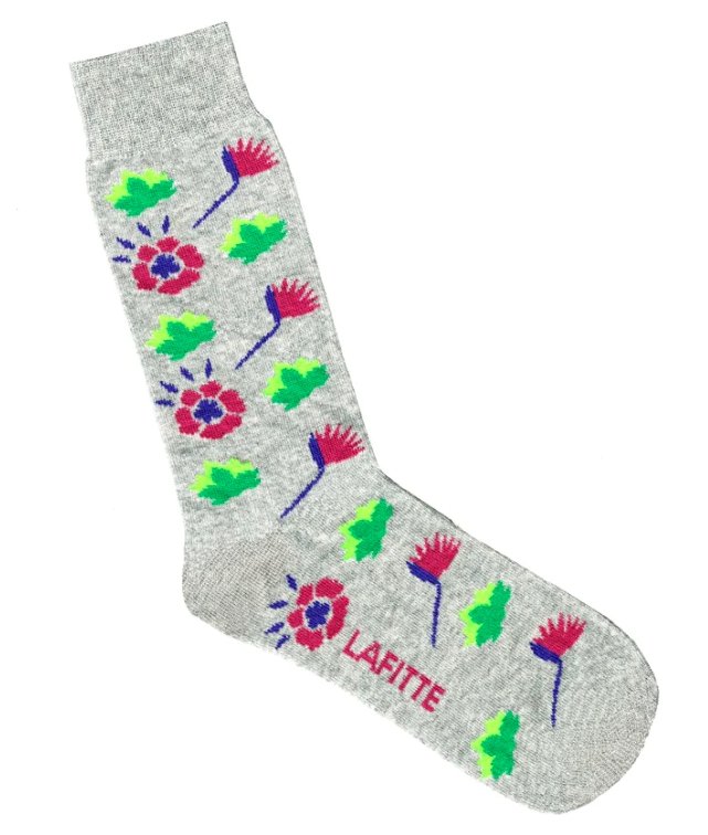 Floral Grey Patterned Socks | Lafitte | Socks For Him &amp; For Her | Thirty 16 Williamstown