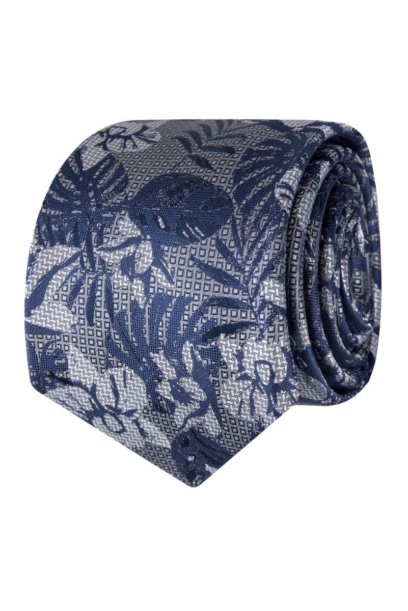 Floral Silk Tie - Navy | Abelard | Men&#39;s Accessories | Thirty 16 Williamstown