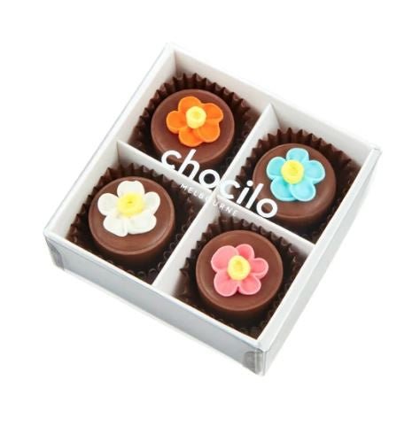 Flower Pot Praline Milk Chocolates Gift Box 4 Pack - 50g | Chocilo | Confectionery | Thirty 16 Williamstown