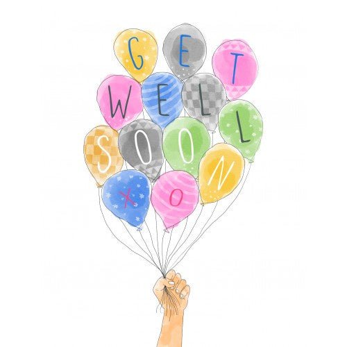 Get Well Soon Balloons | Squirrel Design Studio | Greeting Cards | Thirty 16 Williamstown