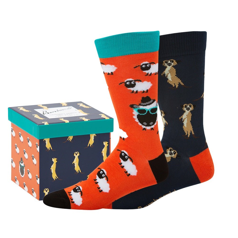 Gift Boxed Bamboo Socks 2 Pk (7-11) - BaadKat Multi | Bamboozld | Socks For Him & For Her | Thirty 16 Williamstown