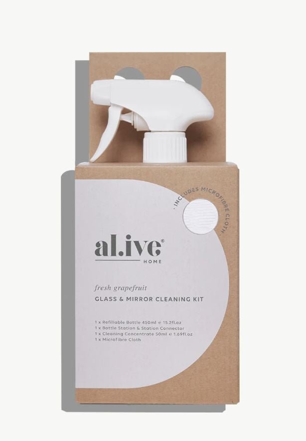 Glass & Mirror Cleaning Kit | Al.ive Body | At The Sink | Thirty 16 Williamstown