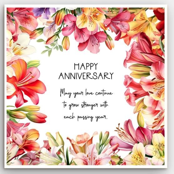 Greeting Card - Anniversary Freesias | Basically Paper | Greeting Cards | Thirty 16 Williamstown