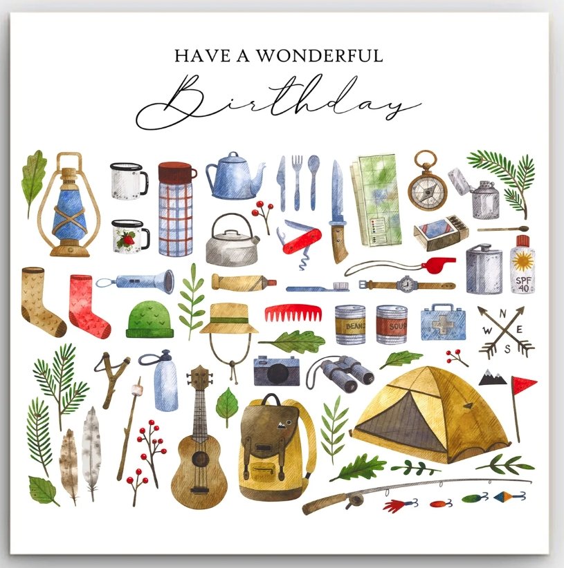 Greeting Card - Camping | Basically Paper | Greeting Cards | Thirty 16 Williamstown