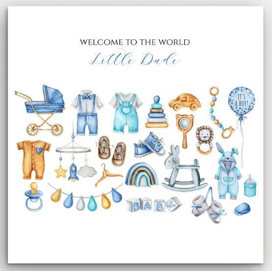 Greeting Card - Welcome Little Dude | Basically Paper | Greeting Cards | Thirty 16 Williamstown