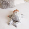 Grey Stripe Long Romper | Li&#39;l Zippers | Baby &amp; Toddler Growsuits &amp; Rompers | Thirty 16 Williamstown