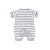 Grey Stripe Short Romper | Li&#39;l Zippers | Baby &amp; Toddler Growsuits &amp; Rompers | Thirty 16 Williamstown