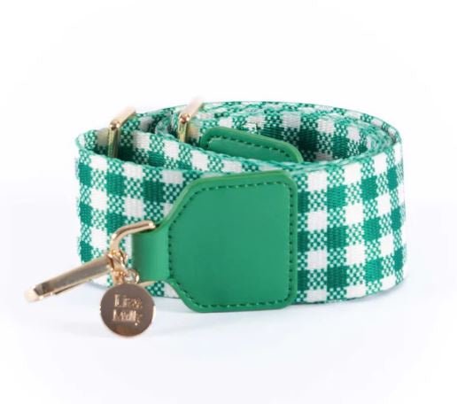 Guitar Strap - Green &amp; White Gingham | Liv &amp; Milly | Women&#39;s Accessories | Thirty 16 Williamstown