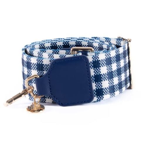 Guitar Strap - Navy & White Gingham | Liv & Milly | Women's Accessories | Thirty 16 Williamstown