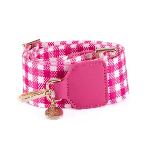 Guitar Strap - Pink & White Gingham | Liv & Milly | Women's Accessories | Thirty 16 Williamstown