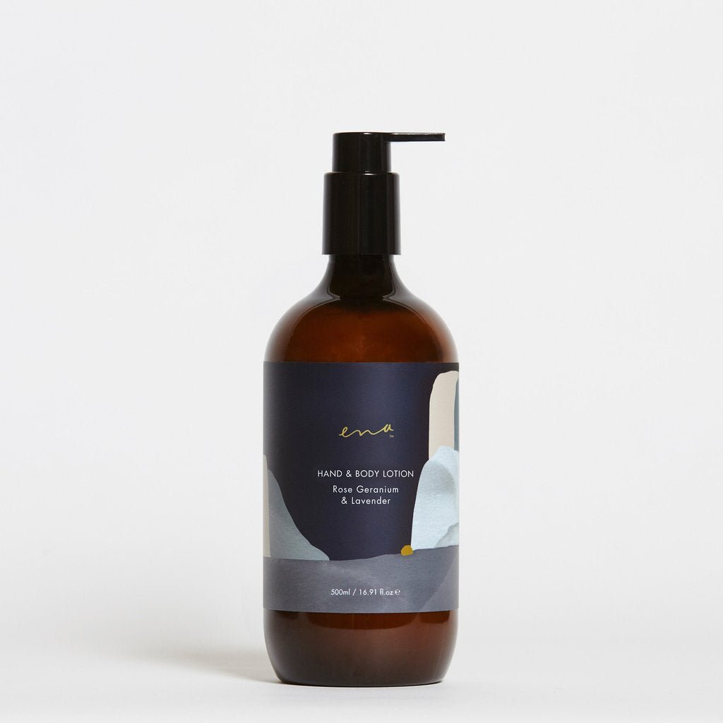Hand &amp; Body Lotion - Rose Geranium &amp; Lavender 500ml | Ena | Body Lotion &amp; Wash | Thirty 16 Williamstown