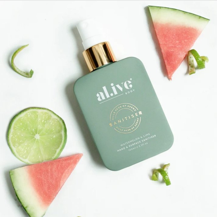 Hand &amp; Surface Sanitiser Spray - Watermelon &amp; Lime | Al.ive Body | Body Lotion &amp; Wash | Thirty 16 Williamstown