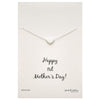 Happy 1st Mother&#39;s Day Matte Heart Necklace - Silver | Petals | Jewellery | Thirty 16 Williamstown