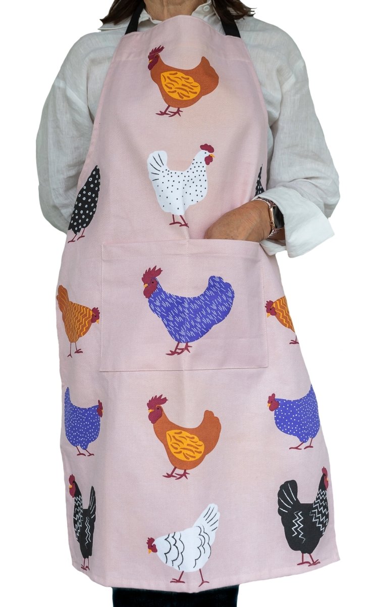 Heavy Drill Apron - Bright Hens | All Gifts Australia | Aprons, Mitts & Tea Towels | Thirty 16 Williamstown