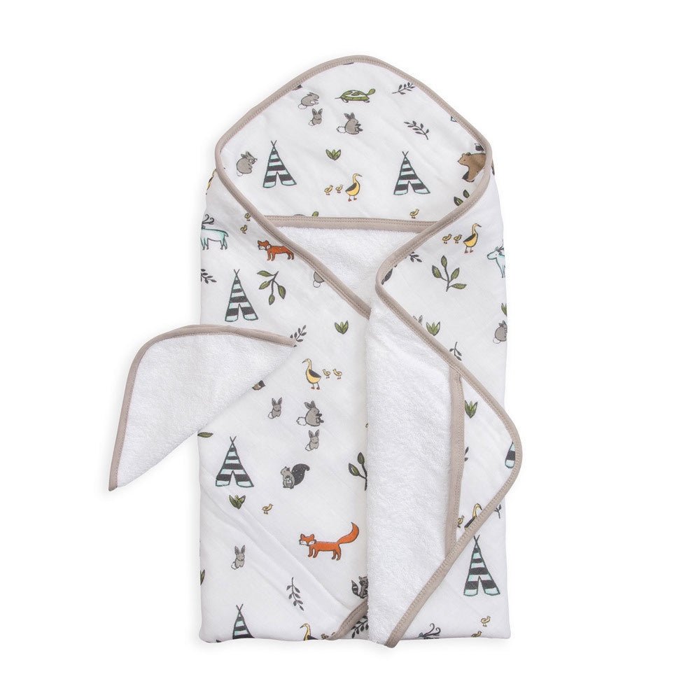 Hooded Towel &amp; Wash Cloth Forest Friends | Little Unicorn | Bath Time | Thirty 16 Williamstown