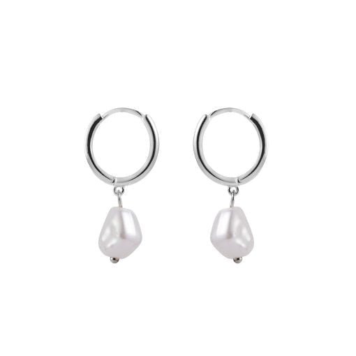 Huggie Freshwater Pearl Earrings - Silver | DPI Jewellery | Jewellery | Thirty 16 Williamstown