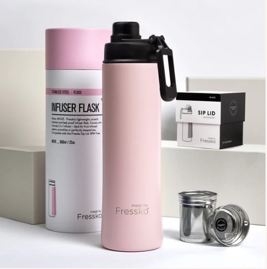 Insulated Stainless Steel MOVE + Sip Lid - FLOSS 660ml -22oz | Made By Fressko | Travel Mugs & Drink Bottles | Thirty 16 Williamstown
