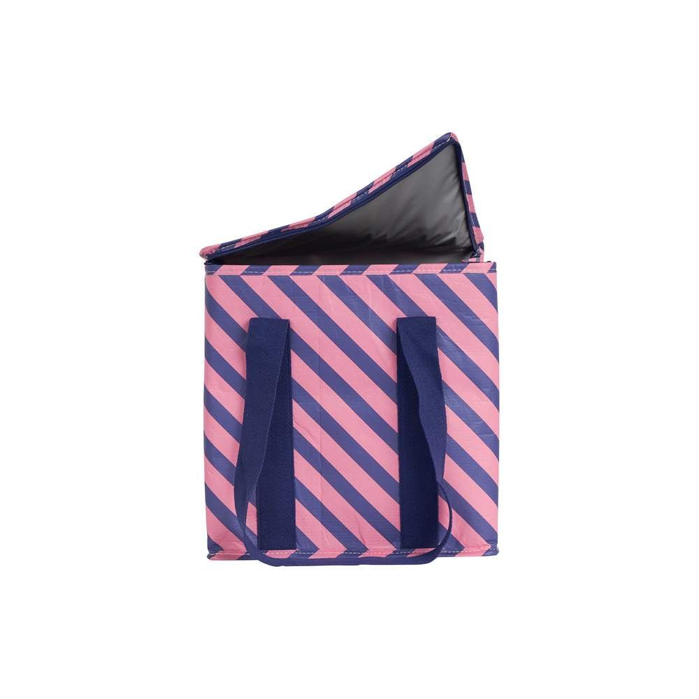 Insulated Tote - Pink Navy Stripe | Project Ten | Picnic Accessories | Thirty 16 Williamstown
