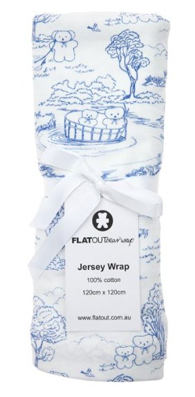 Jersey Wrap – Blue | FLATOUT Bears | Bedding, Blankets &amp; Swaddles | Thirty 16 Williamstown