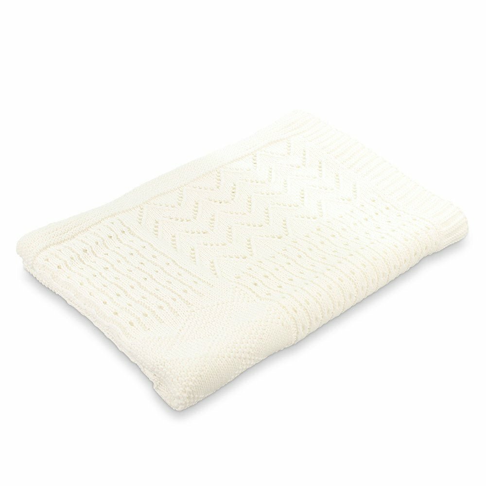 Jessie Multi Pattern Knit Blanket - Ivory | DLUX | Bedding, Blankets & Swaddles | Thirty 16 Williamstown