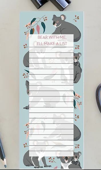 Jotter - Bear With Me, I'll Make A List | All Gifts Australia | Kitchen Accessories | Thirty 16 Williamstown
