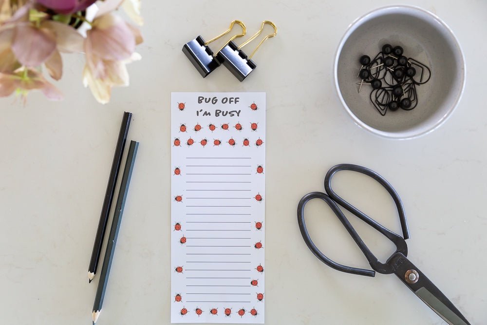 Jotter - Bug Off, I'm Busy | All Gifts Australia | Stationary | Thirty 16 Williamstown