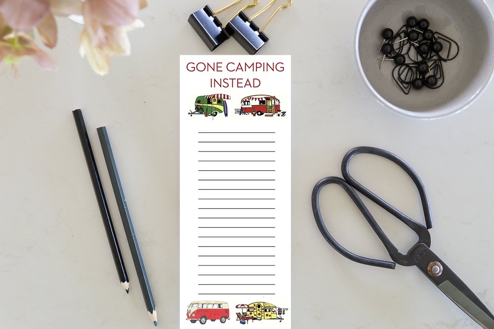 Jotter - Gone Camping Instead | All Gifts Australia | Stationary | Thirty 16 Williamstown