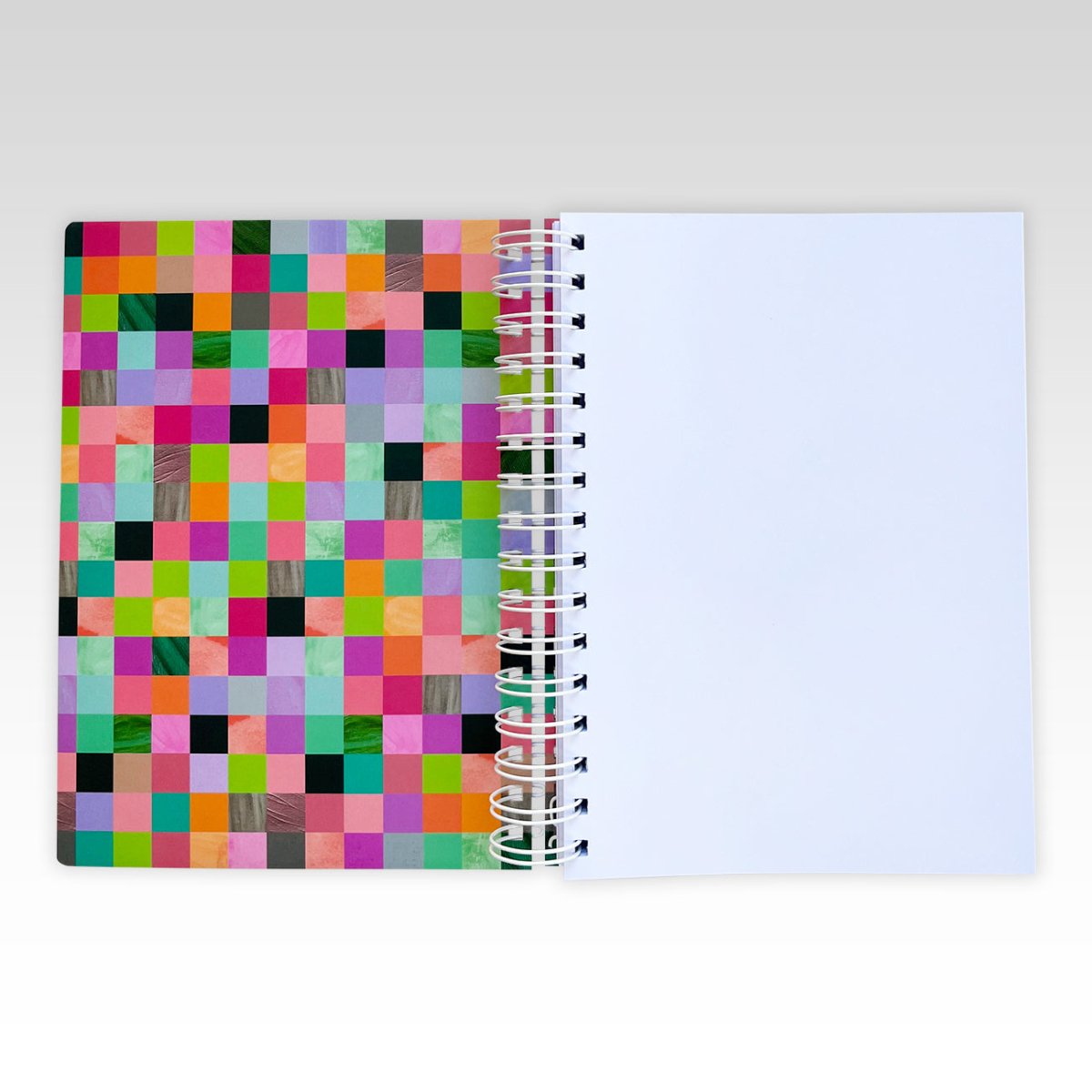 Journal - Check Pattern + Peach Scallop | Rhicreative | Stationery | Thirty 16 Williamstown