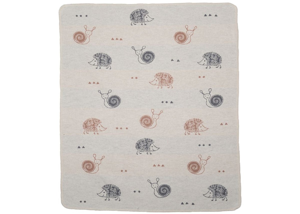 Juwel Baby Bassinet Blanket Snail & Hedgehog - Off White | David Fussenegger | Bedding, Blankets & Swaddles | Thirty 16 Williamstown