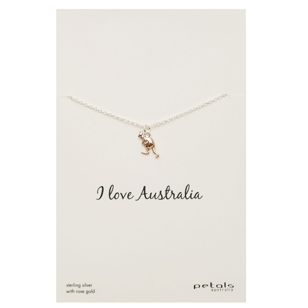 Kangaroo Necklace - Silver & Rose Gold | Petals | Jewellery | Thirty 16 Williamstown