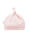 Knot Hat - Pale Pink | Purebaby | Baby &amp; Toddler Hats &amp; Beanies | Thirty 16 Williamstown