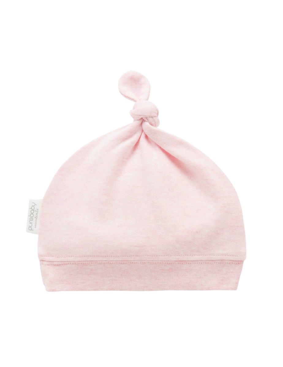 Knot Hat - Pale Pink | Purebaby | Baby & Toddler Hats & Beanies | Thirty 16 Williamstown