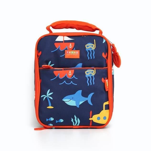 Large Lunch / Bento Cooler Bag - Anchors Away | Penny Scallan | Lunch Boxes & Drink Bottles | Thirty 16 Williamstown